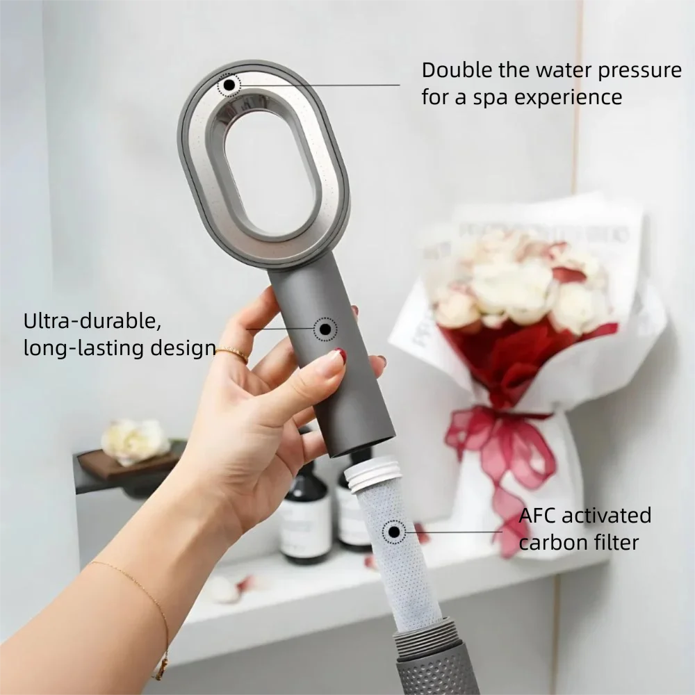 High Pressure Filter Shower Head Nozzle Impurities Beauty Purification Bathroom Showerhead Accessories Universal Water Saving