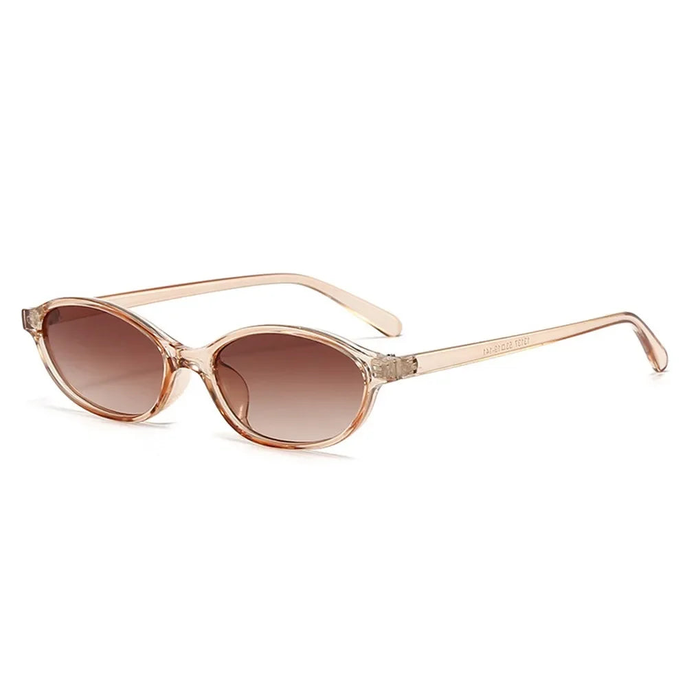 Vintage Cat Eye Oval Sunglasses Lightweight Trendy 90s Sunnies UV protection Sun Glasses for Women & Men