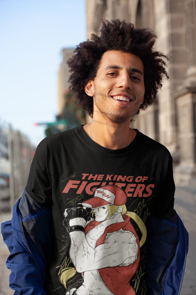 King Of Fighters T-Shirt Terry Bogard Fatal Fury kf3 Anime Gift Shirt All Size