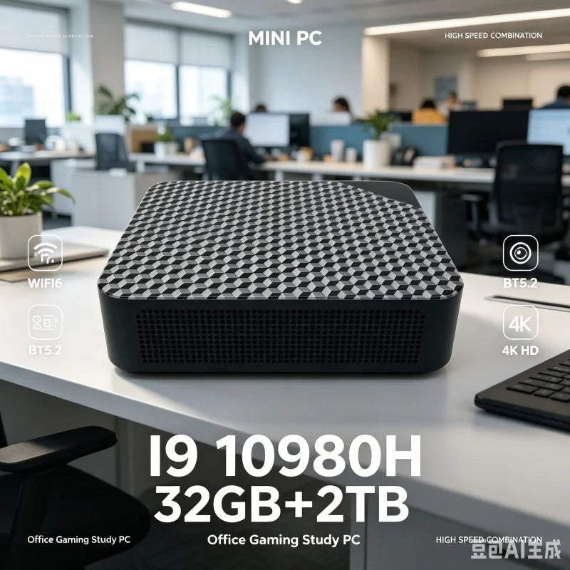 NEW Mini PC Intel Core I9 10980HK PC Gaming Computer 8/16GB RAM 1TB 2TB M.2 SSD WiFi 6 BT5.2 4K HD Portable Desktop Pc