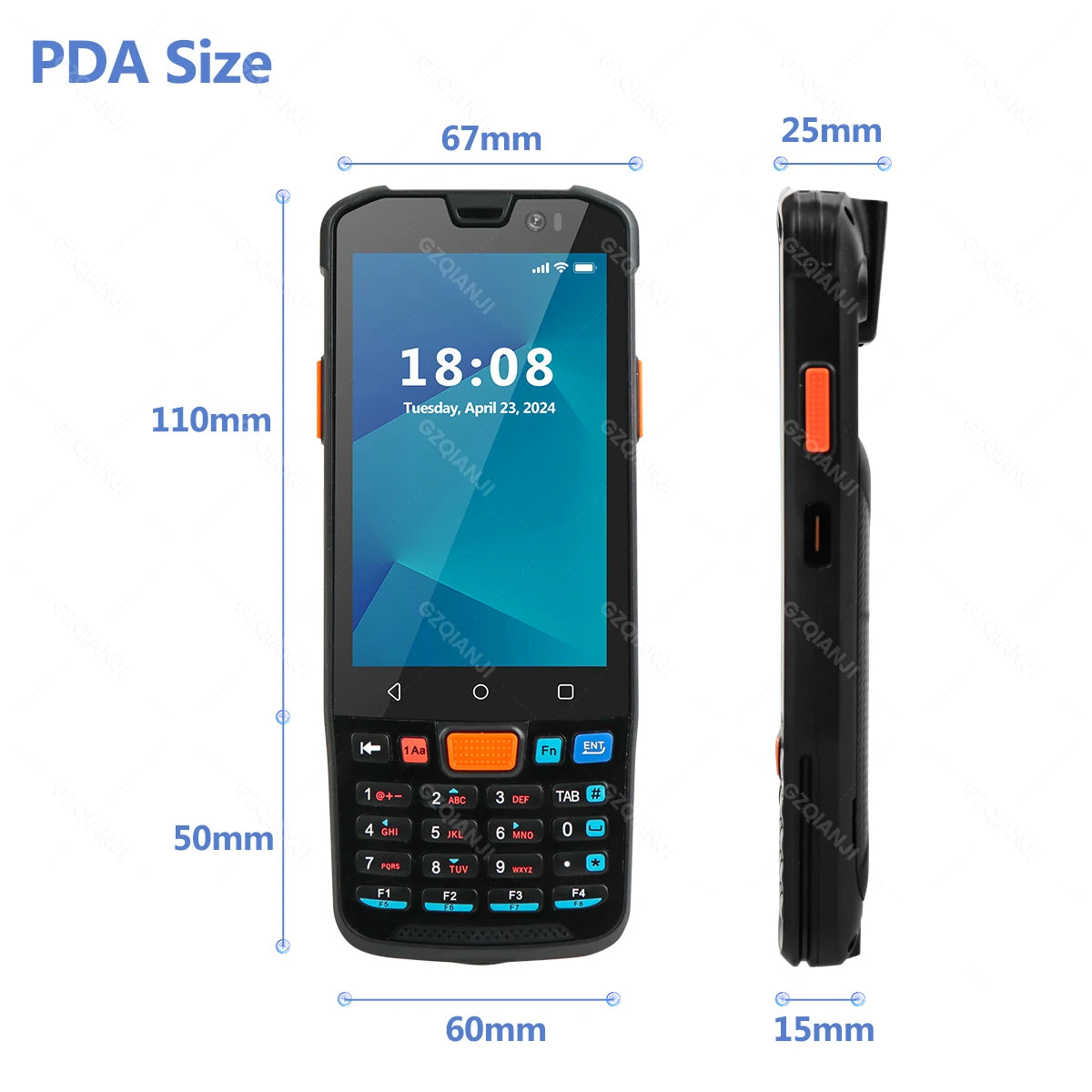 4G Android 11/14 PDA Handheld Terminal Data Collector with 1D Barcode 2D QR Scanner NFC WiFi Bluetooth 3G+32G/4G+64G RAM+ROM
