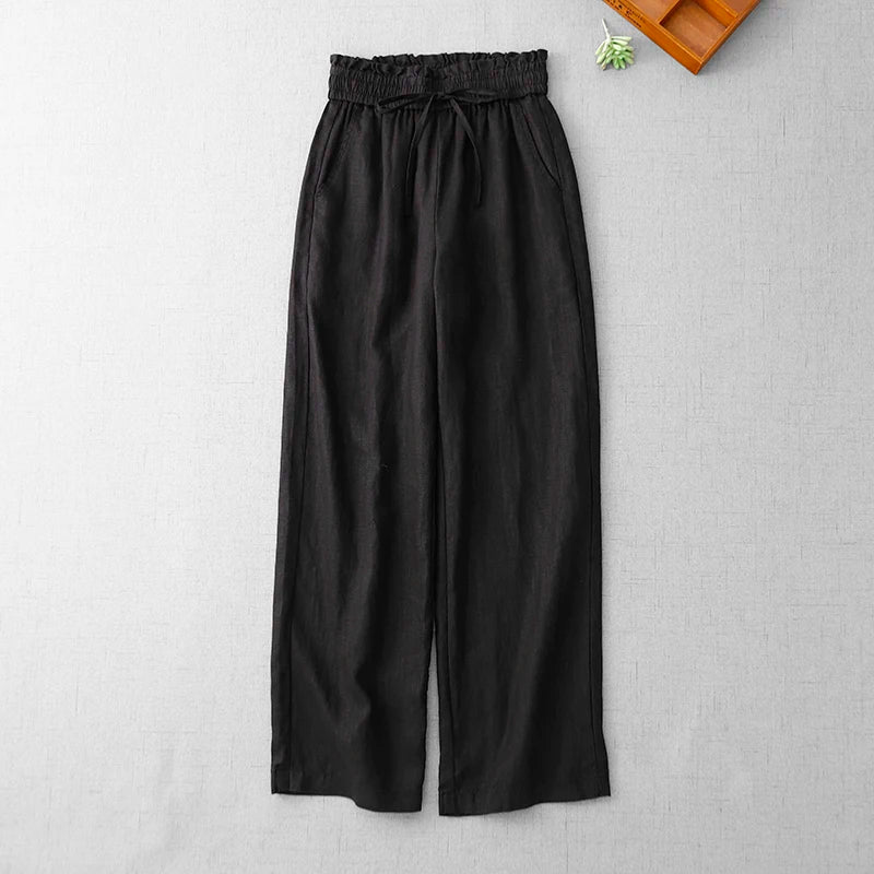 High Waist Wide Leg Pants Women's Thin Drapey Loose Casual Straight Long Trousers plus Size Comfortable Slimming Summer Pants