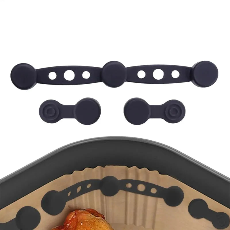 Air Fryer Magnet Silicone Buckle Silicone Air Fryer Liner Fixing Buckle Prevent Paper Shift and Burn Reusable Accessories