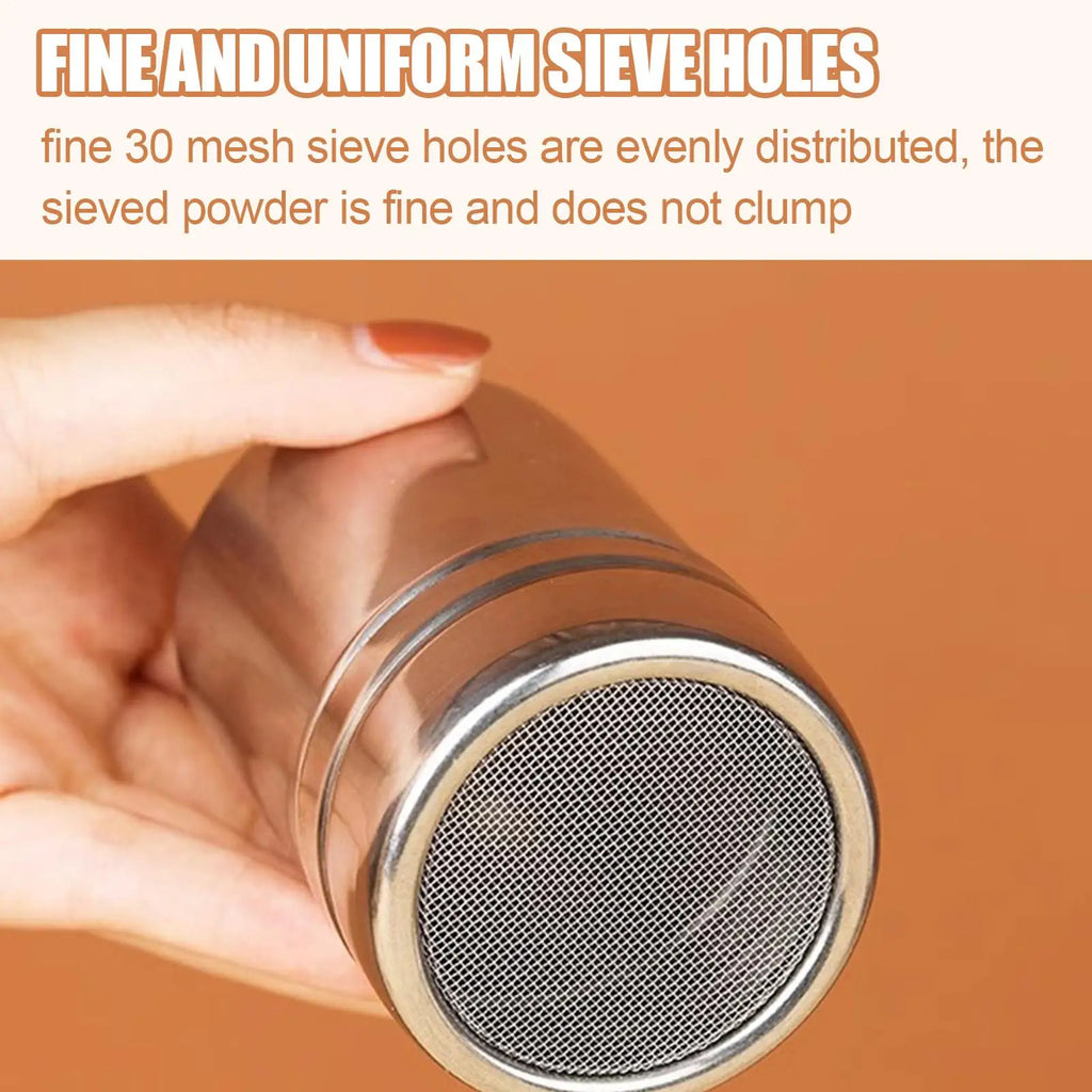 S/M/L Powder Sprinkler Bottle Stainless Steel Flour Sifter And Shaker Bottle Kitchen Gadgets Powder Shaker For Salt Sugar Cocoa