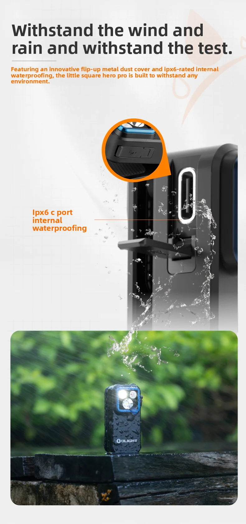 Olight Oclip Pro Ultra Flashlight 5.7cm Aluminum Alloy Outdoor Magnetic Headlight Portable Mini Flashlight Lithium Battery Gifts