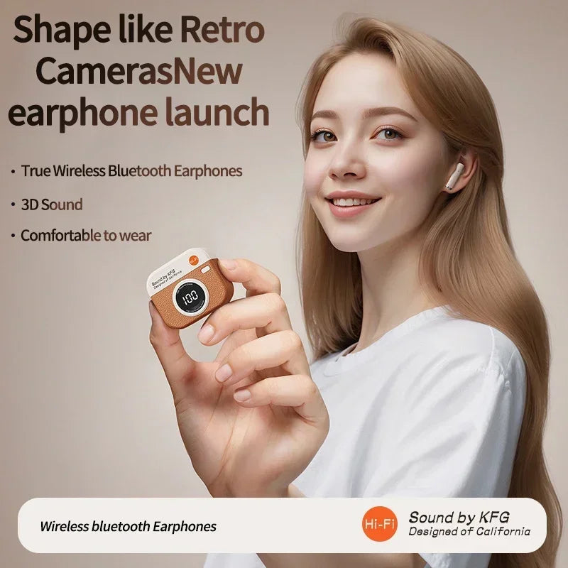 Q86 Bluetooth 5.3 Wireless Headphones Power LED Digital Display 24hours Endurance HiFi Gaming Headsets Waterproof Sports Earbuds