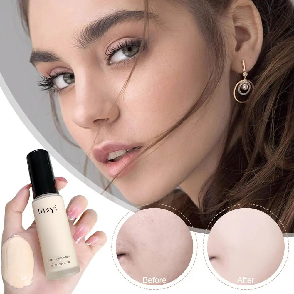 Full Coverage Liquid Foundation Natural Plain Face Cream Waterproof Concealer Base for Blemishes Liquid Foundation