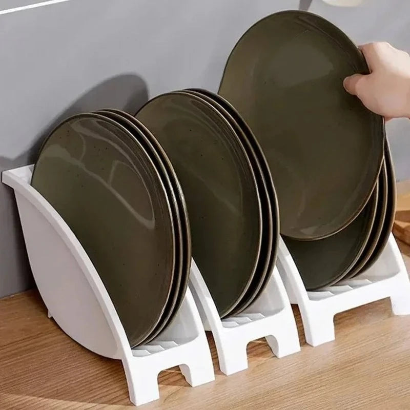 Dish Drain Rack Dinnerware Storage Organizer Cabinet Shelves Bowl Cup Rack Multifunctional Organizer Kitchen Supplies Holder