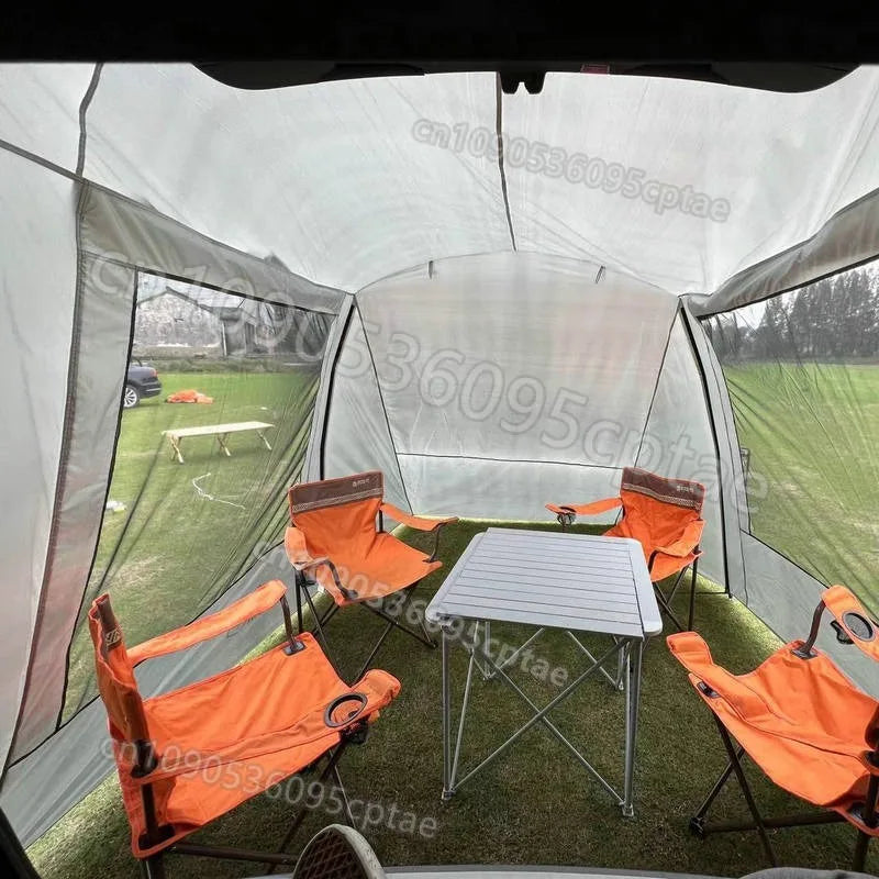 Camping Car Box Docking Tent, Portable Waterproof Car Rear Tent, 3-4 Person Extension Tent, Sunshade Tunnel Tent Outdoor