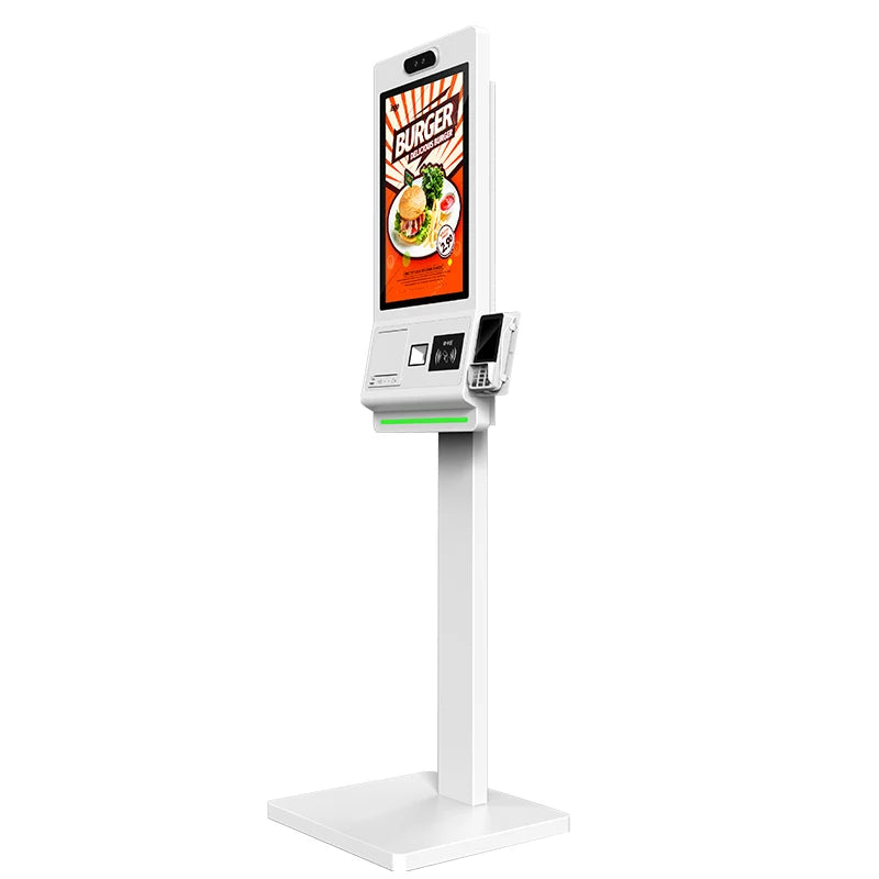 27-Inch Factory Kiosk for Aliexpress, Touch Screen LCD QR Thermal Printer RFID Android Windows Self-Service