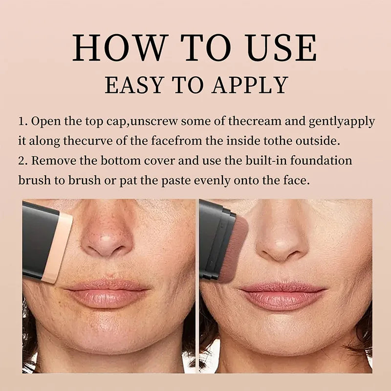 Matte Eraser Foundation Cream Stick Full Coverage Waterproof Oil-control Face Base Velvet Makeup Moist Light Concealer Foundatio