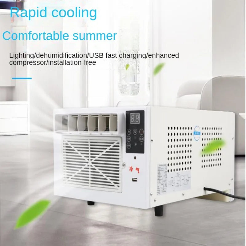 Desktop Air Conditioner Household Air Cooler Mini Air Conditioning With Remote Control LED Control Panel 12-Hour Timer