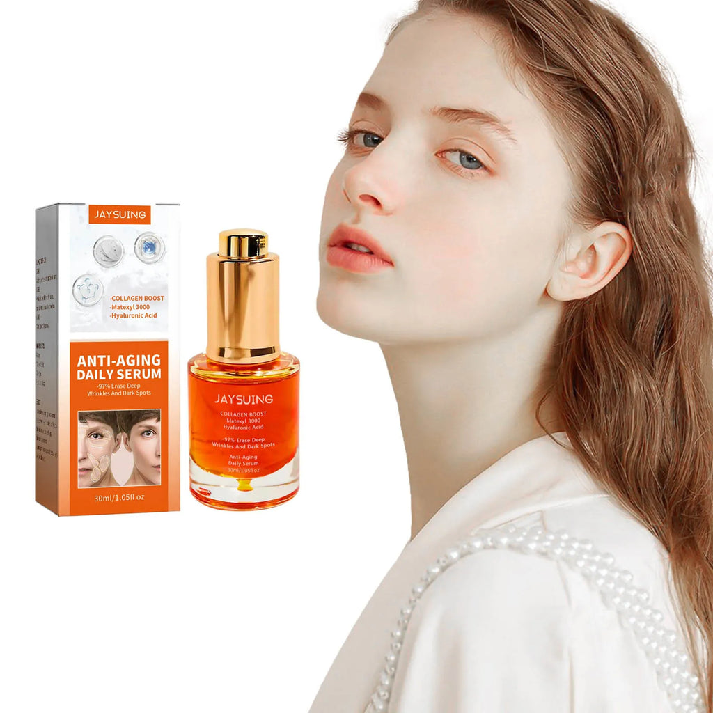 Deep Anti Wrinkle Serum Dark Spo-t Corrector for Face Fade Fine Lines Lifting Firming Wh-itening Collagen Boost Anti Aging Serum