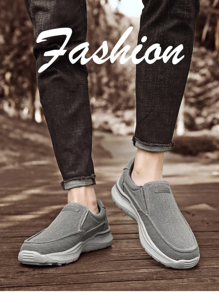 Men's Casual Shoes Canvas Breathable Loafers Men 2025 New Male Comfortable Outdoor Walking Shoes Classic Loafers Men Sneakers