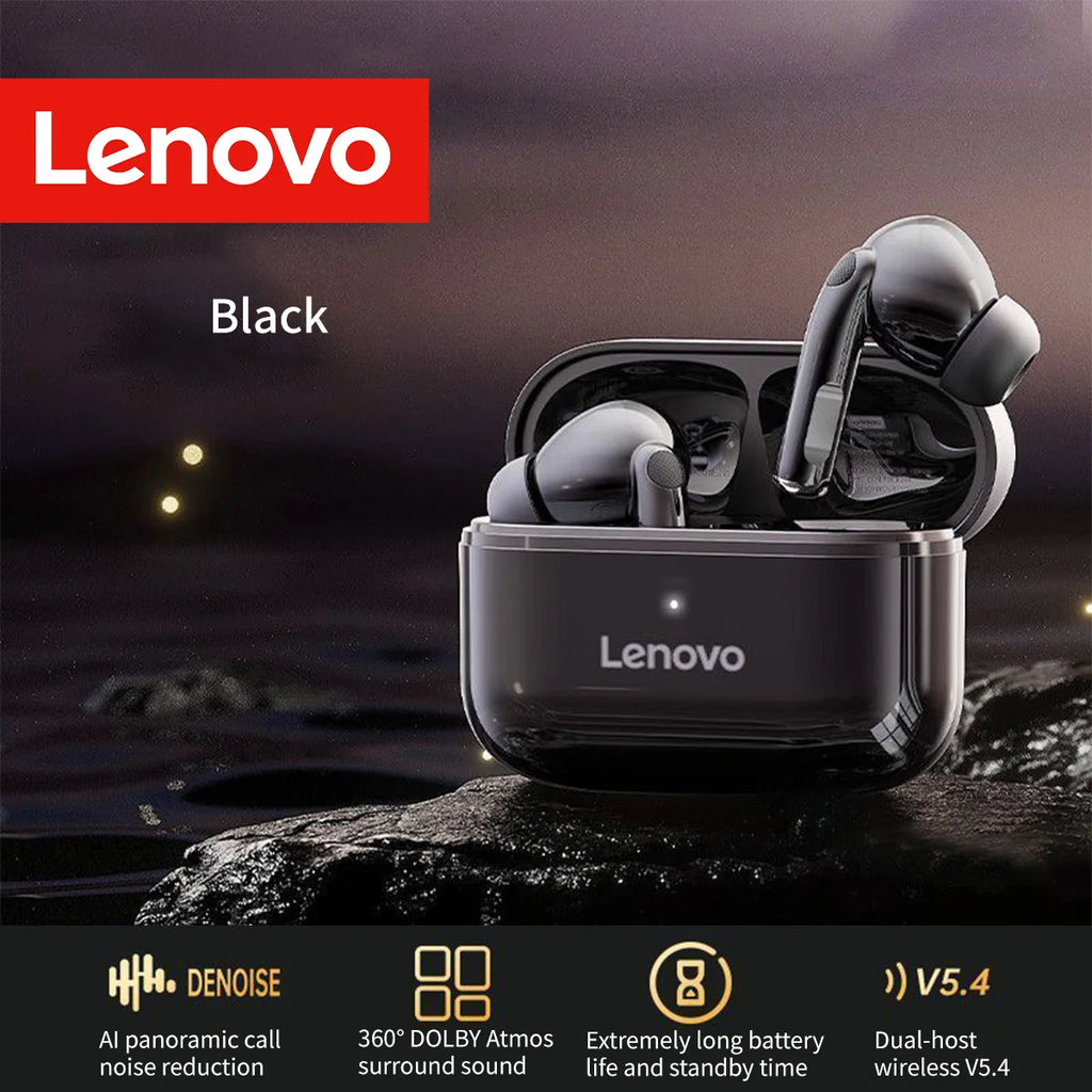 Lenovo Wireless Earbuds Low Latency BT5.4 HD Call with Noise Reduction Long Standby Ergonomic Human-Ear Design