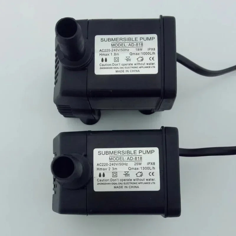 AD-818/1300 Mobile Environmental Friendly Water Air 8W10W18W25W Conditioner Spray Fan Cooling Fan Small Suction Submersible Pump
