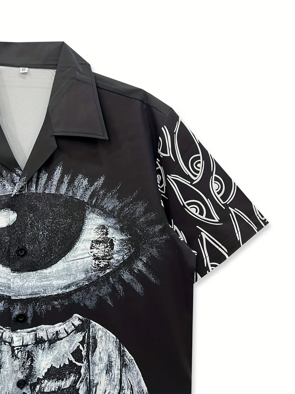 The new men's short-sleeved shirt for summer 2025 is a casual fashionable comfortable and soft 3D eye pattern print