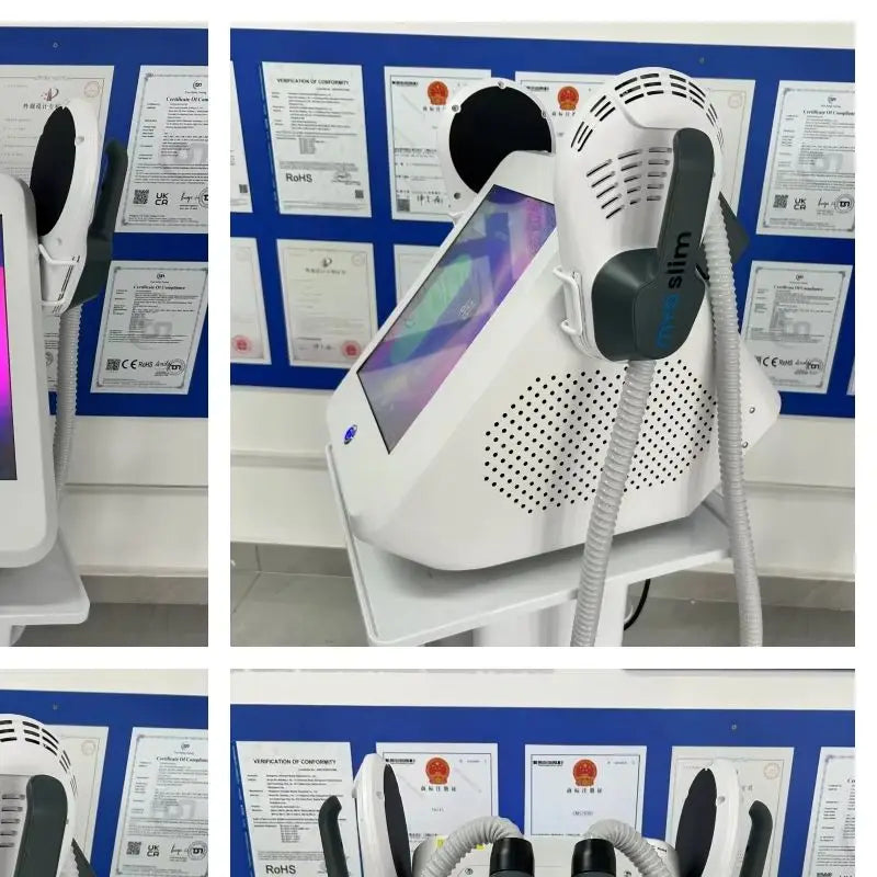 MYOslim EMS Body Sculpt Machine EMT+RF Muscle Building Fat Burning Skin Tightening 2 Handle Non-Invasive Body Shaping Device