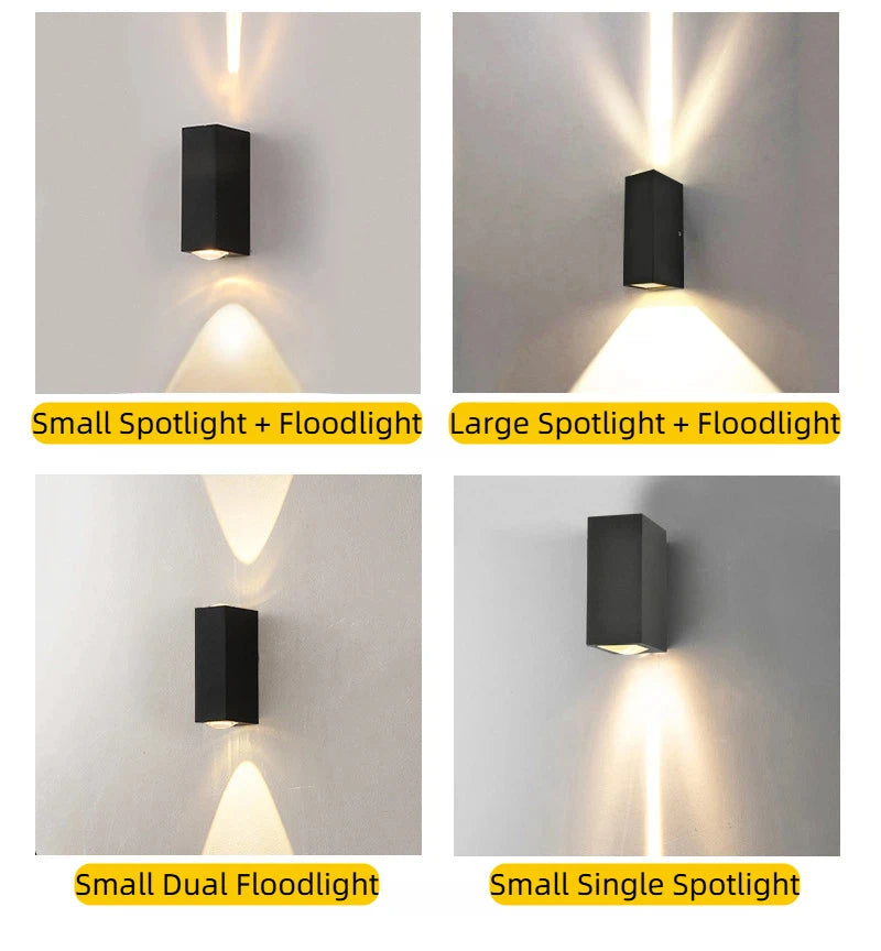 LED Indoor Outdoor Wall Lamps Villa Courtyard Pillar Spotlight Stair Lighting Boundary Home Illumination