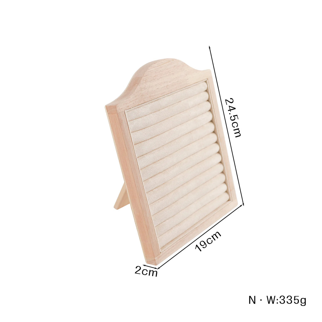 1 Pcs Wood Earrings Ring Photo Frame Jewelry Display Stand Jewelry Rack Velvet Jewelry Storage Tray Store Counter Props Show