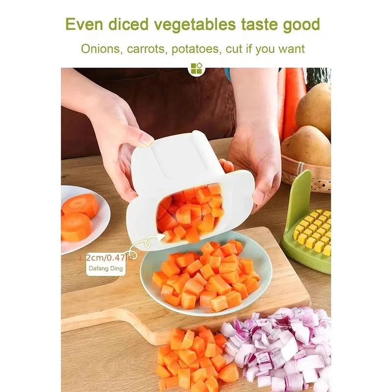 1PCS Multifunctional Vegetable Chopper Onion Dicer French Fries Cutter Kitchen Cucumber Potato Slicer - Essential Kitchen Tool
