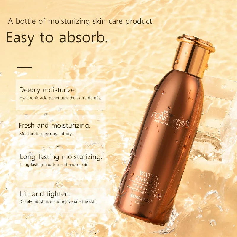 5PCS FONCE Hexapeptide Firming Anti-aging Beauty Set Contains Facial Cleanser Serum Toner Anti-Wrinkle Cream Women Face Care Kit