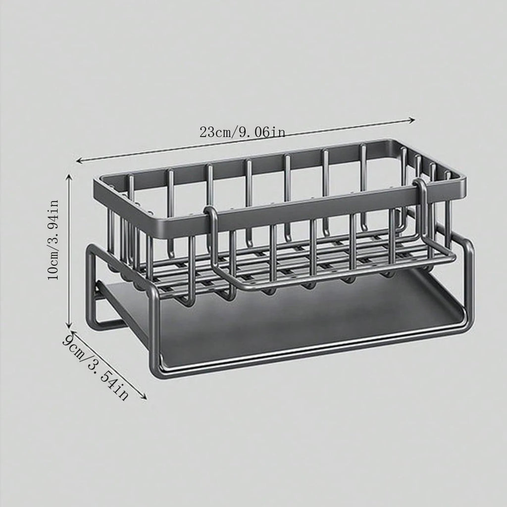 Kitchen Sink Organizer Sponge Rag Water Filter Rack Kitchen Hand Soap Drainer Hanging Basket Kitchen Rag Storage Rack