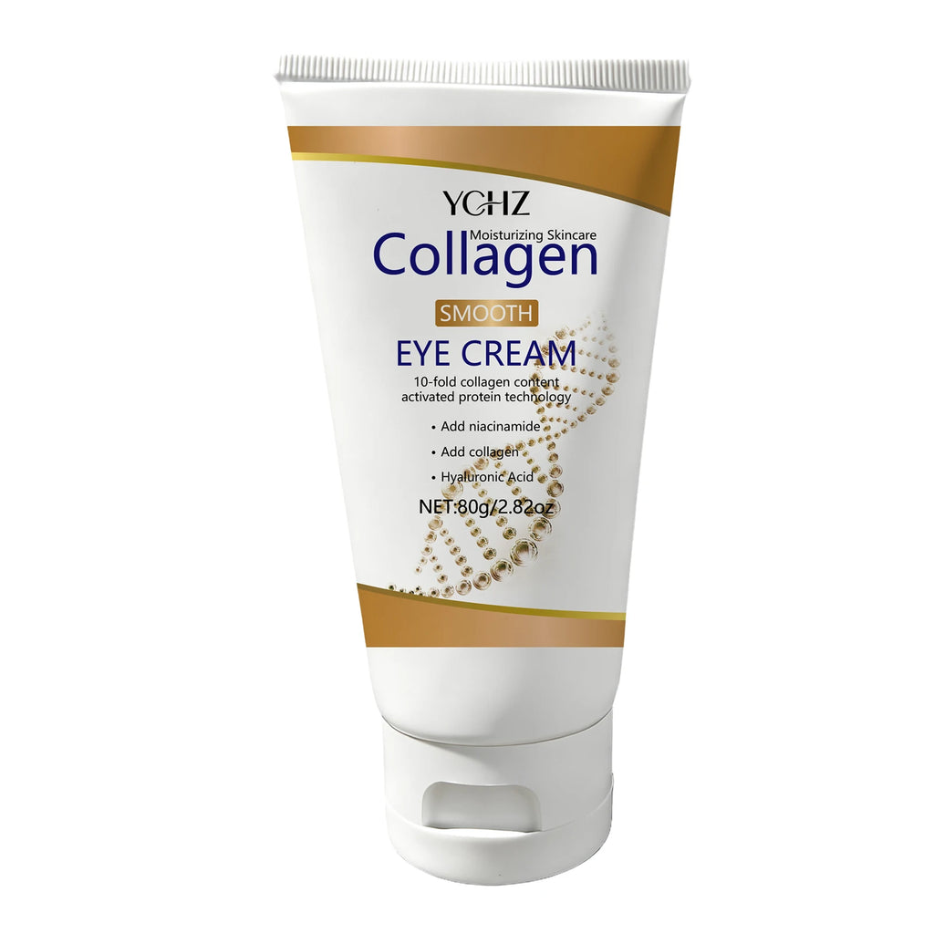 Collagen Eye Cream, Rich in Collagen and Hyaluronic Acid, Deeply Moisturizes the Skin Around the Eyes, Hydrates and Firms the Skin, Making It Smooth, Bright, and Elastic 80g
