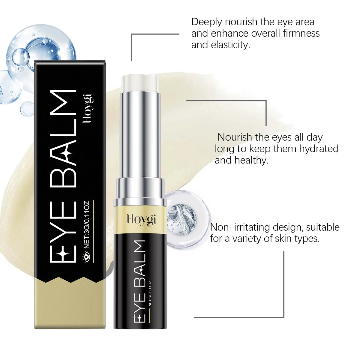 HOYGI Retinol Eye Cream Firming Skin Around Eyes Improve Eye Bags Smooth Fine Lines Reduce Dark Circles Nourishing Balm Stick