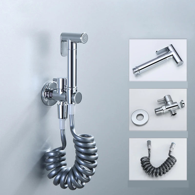 Brass Handheld Toilet Bidet Sprayer Set Accessories Black Bidet Faucet for Bathroom Sprayer Shower Head Self Cleaning White