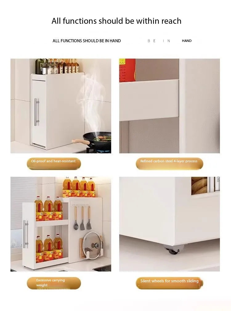New Pull-out Multifunctional Multi-layer Storage Shelf for Seasoning Products Kitchen Narrow Table Supplies Storage Rack