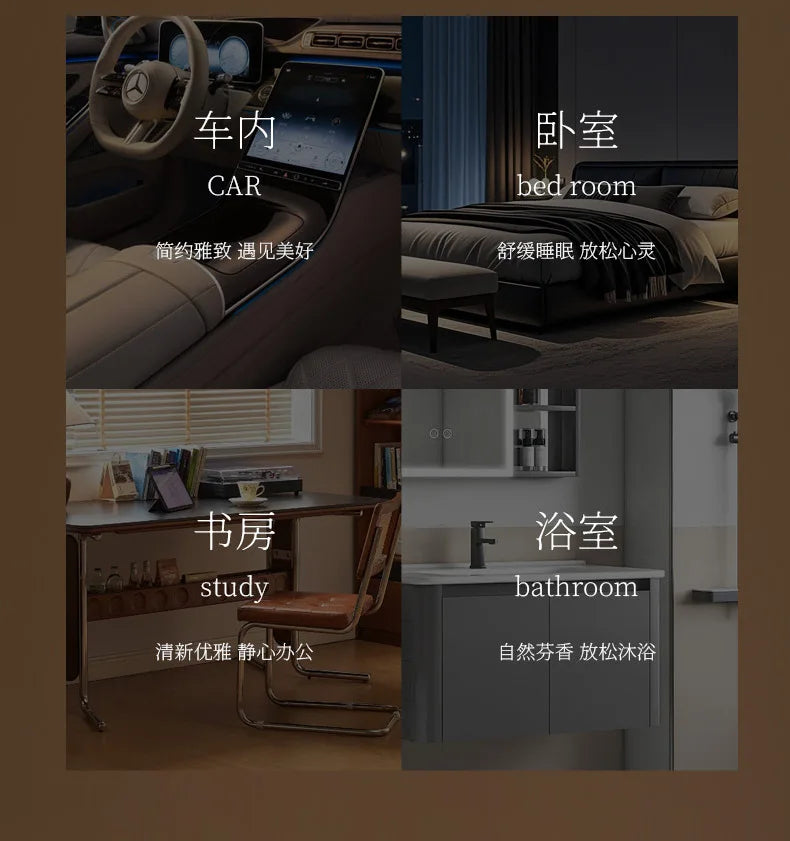 Light luxury mountain view car aroma diffuser,high mountain white tea perfume,long-lasting fragrance,interior high-end decoratio