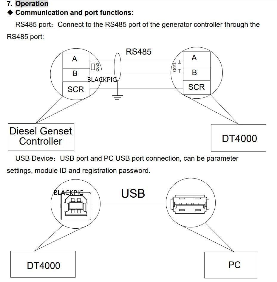 Mebay Wifi Ethernet DT1000 DT4000 4G Cloud Monitor Communication Module DTU Data Acquisition Remote Control Genset Controller
