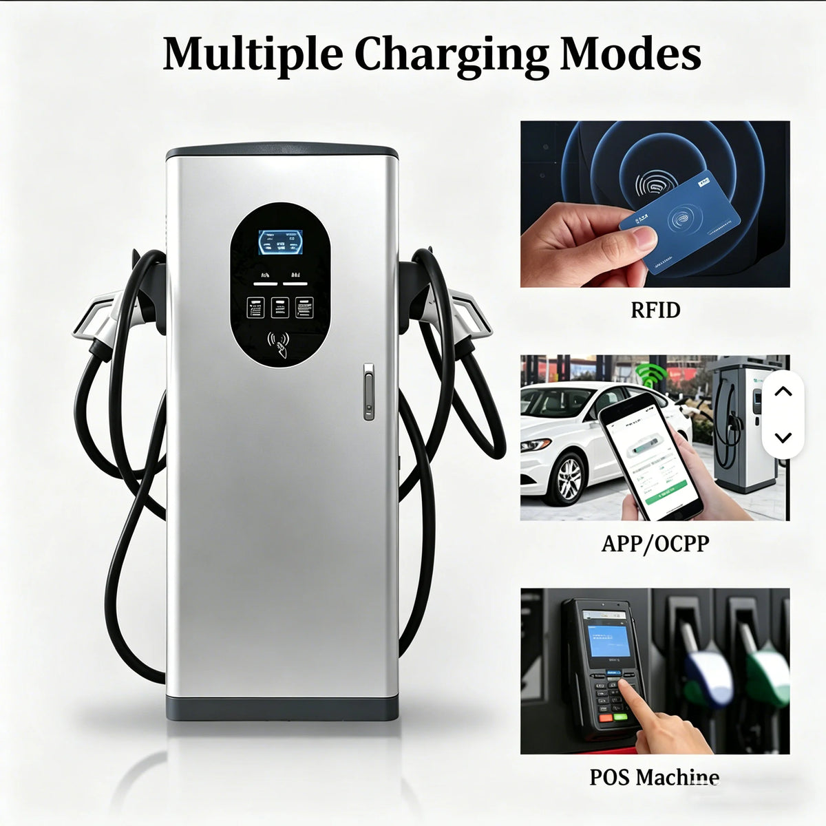 DC EV Charger 30kW Fast Charging Station CCS2 CCS1 NACS OCPP 1.6J Smart RFID Wallbox Commercial EV Charger UL Listed