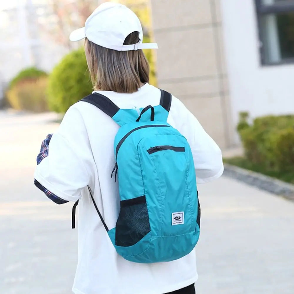 Large Capacity Foldable Backpack Folding Waterproof Mountaineering Bag Sports Knapsack Oxford Cloth Lightweight Nylon Bag Hiking