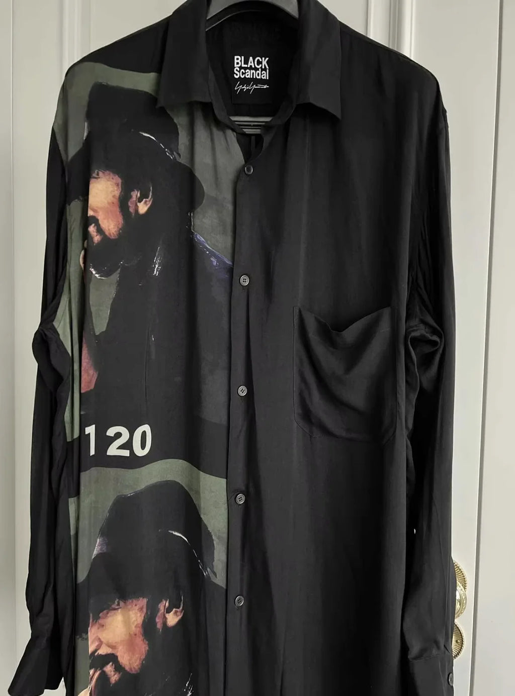 TOP-YAMAMOTO Original Design: Sleepless Tonight Silk Print Shirt - Leopard Print long-sleeved Shirt