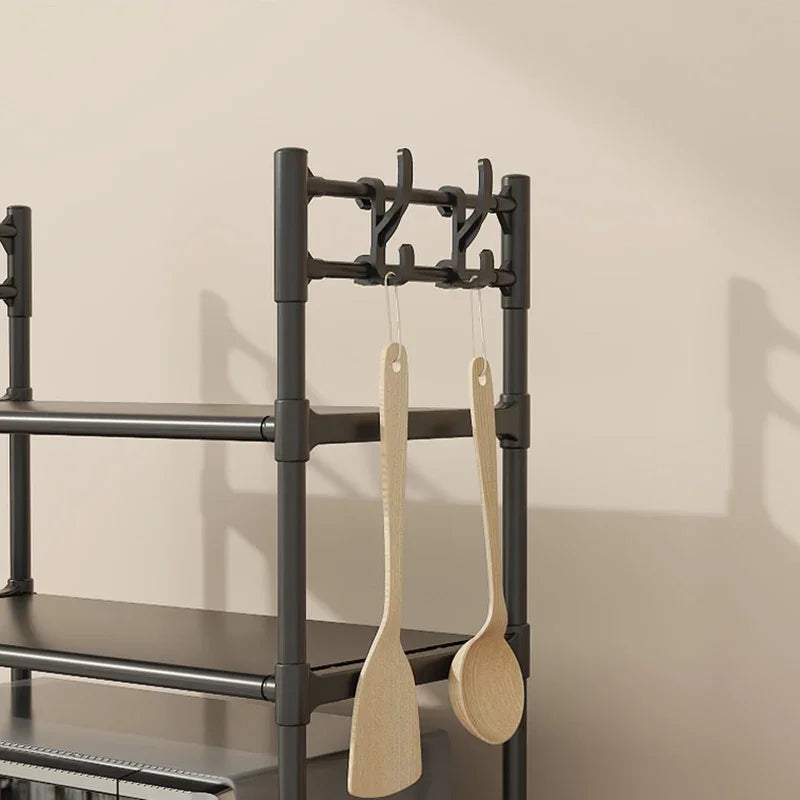 Kitchen Storage Rack Multi-Layer Microwave Rack Simple Standing Countertop Condiment Oven Organizer Shelf Kitchen Accessories