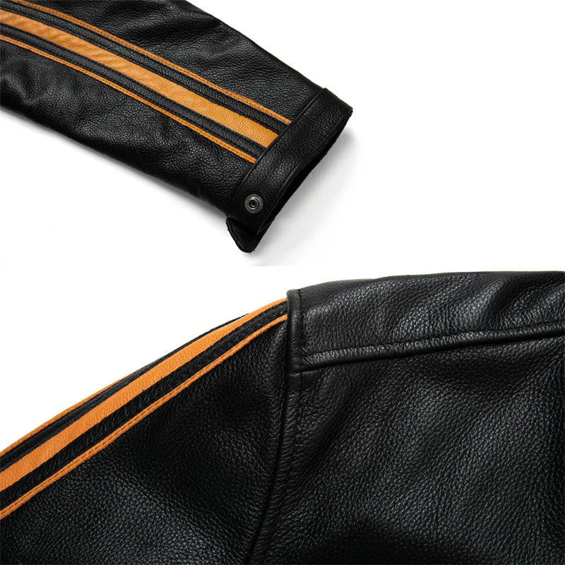 Motorcycle Leather Jacket Off-road Motorcycle Racing Anti Fall And Windproof Riding Jacket Men's Casual Leather Jacket