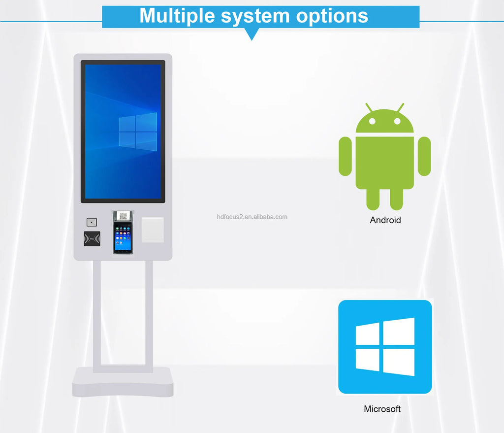 202627-Inch Self-Service Fast Food Payment Kiosk Touch Screen Cinema Ticket Vending Machine With SDK Function
