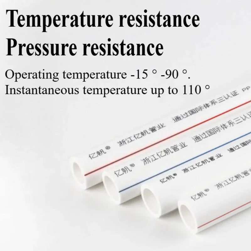 PPR Hot-melt Water Pipe 8PCS 50CM 20/25/32MM Universal Hot and Cold Water Pipes Engineering Water Supply/Home Decoration