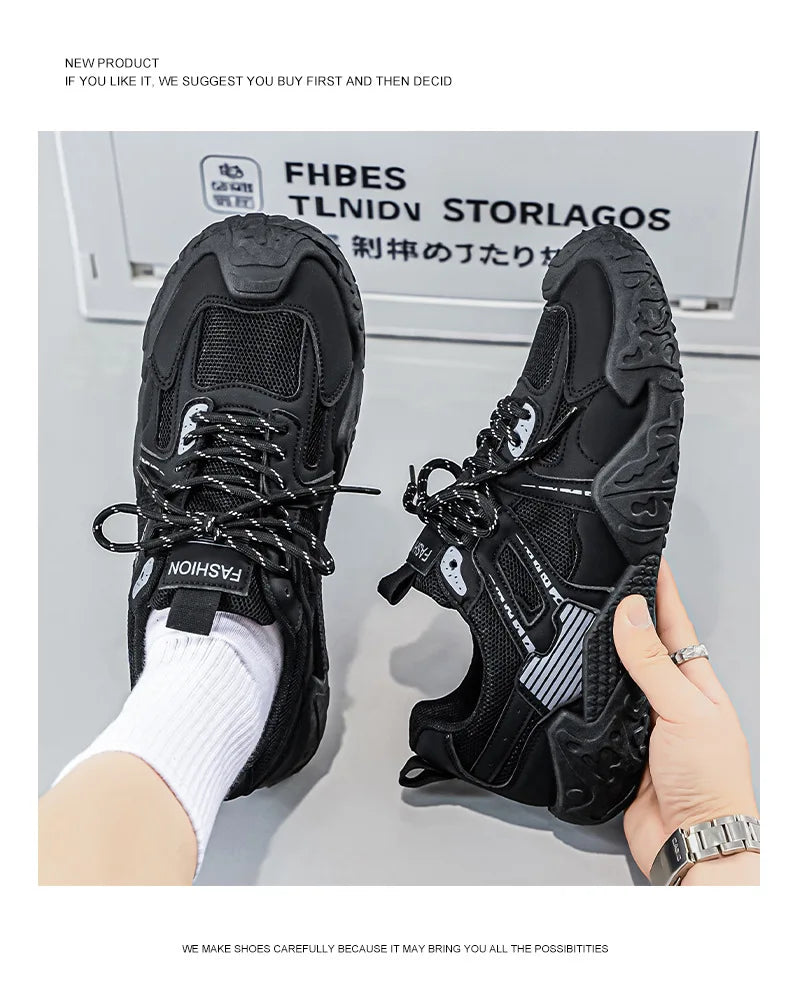 Men's 2026 Summer New Breathable Hiking Sneakers Anti-Slip Wear-Resistant Outdoor Casual Daily Streetwear Footwear in 3 Colors