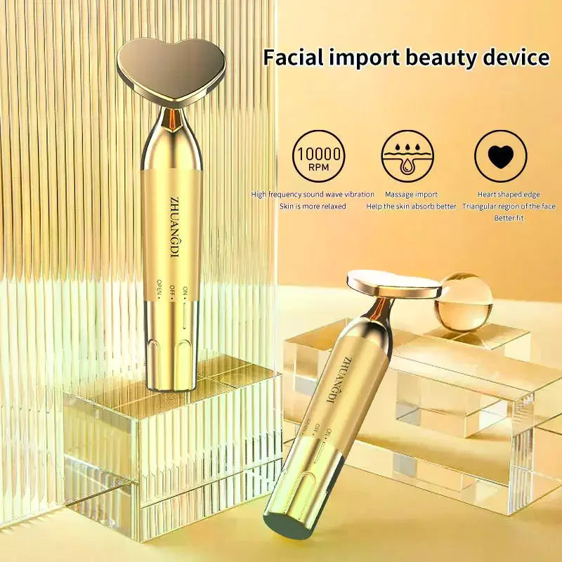 Electric Facial Beauty Devices Face Lifting Anti Wrinkle Facial Eye Massage With Face Cream Introducer Skin Rejuvenation