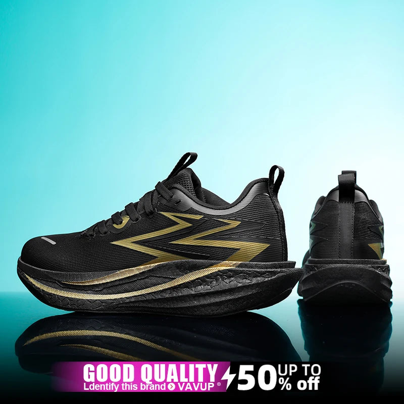 Men Running Shoes Carbon Board Speciality Marathon Sports Breathable Lightweight Women's Comfortable Athletic Nonskid Sneakers