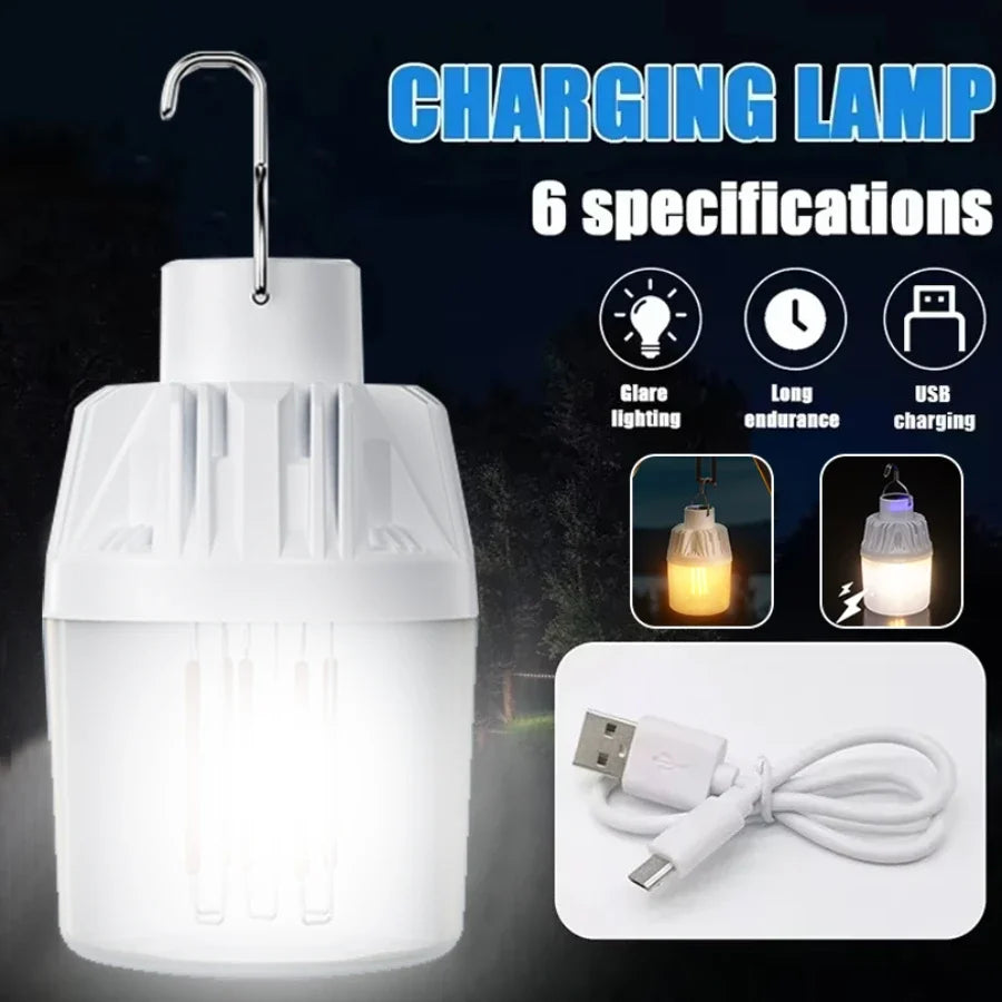 LED Camping Lights Rechargeable Flashlights 4 Lighting Modes Lamp Outdoor Portable Emergency Torch Hanging Lantern