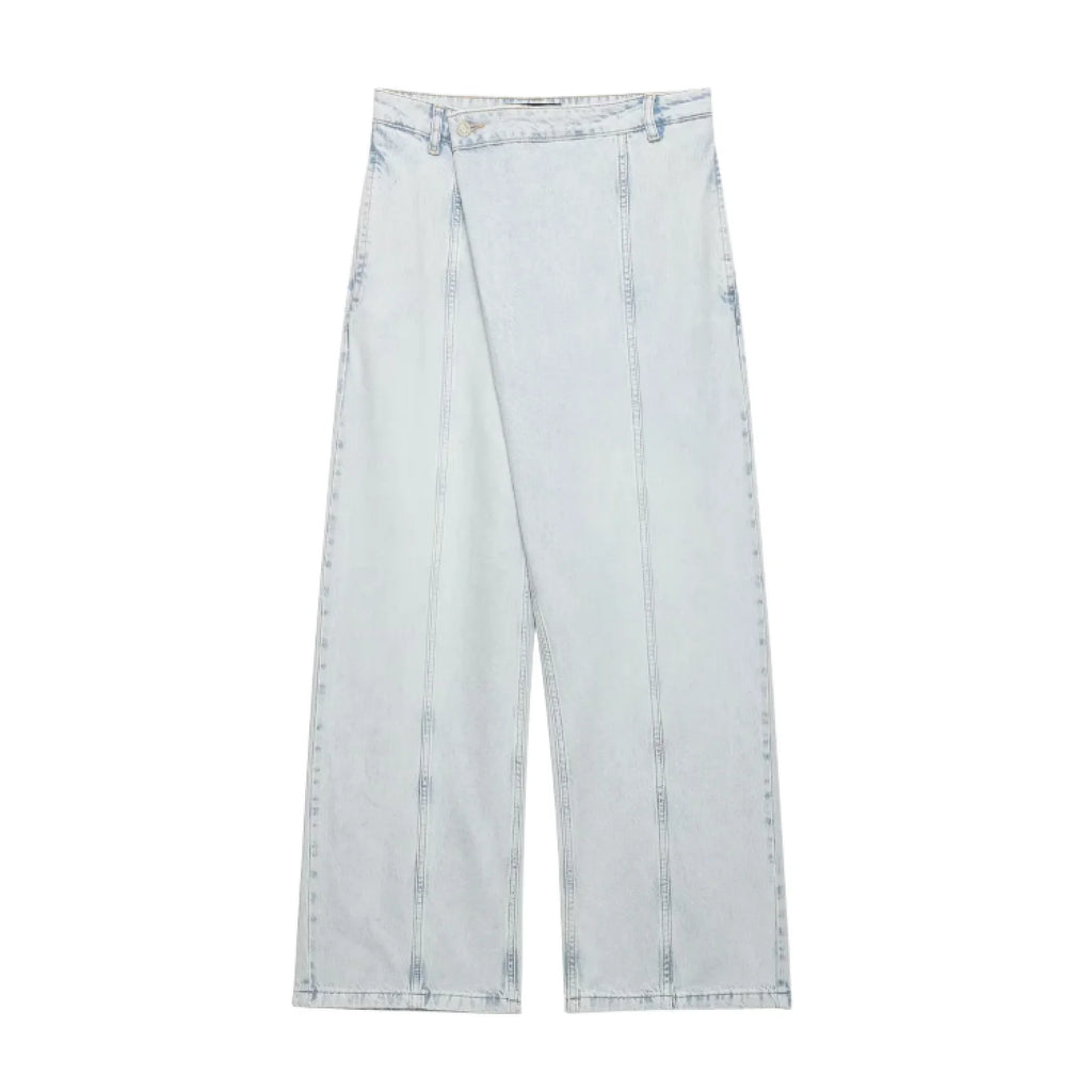 2026 Summer Women Denim Double-Breasted Vest Set Casual Turn-Down Collar Trousers New Fashion Outfit Set