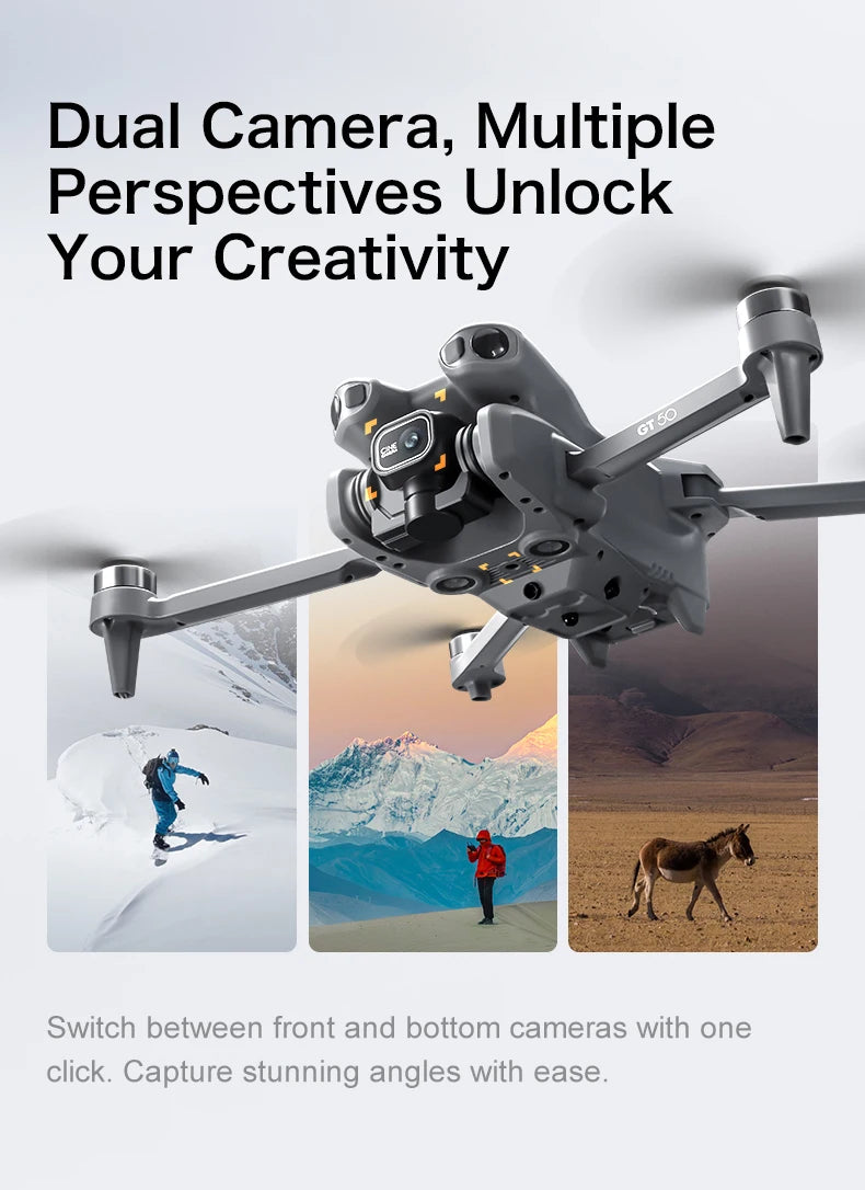 Original GT50 Drone GPS Professional 8K HD Camera 5G Brushless Motor Aerial Photography Optical Flow with screen RC Quadcopter