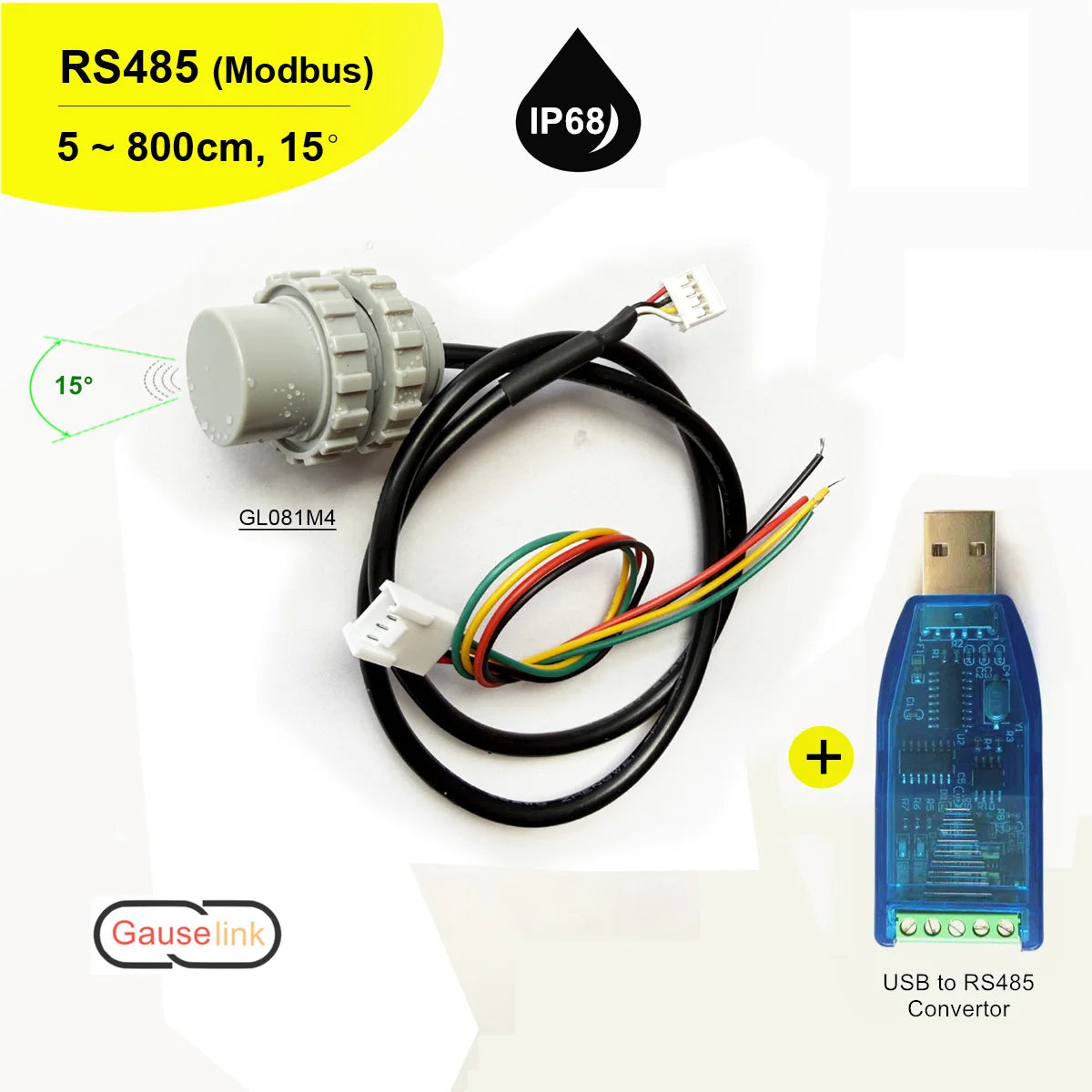 Underwater Ultrasonic Sensor Module Probe Ultrasound For Depth Distance Measurement Obstacle Avoidance IP68 Range 5 - 200cm