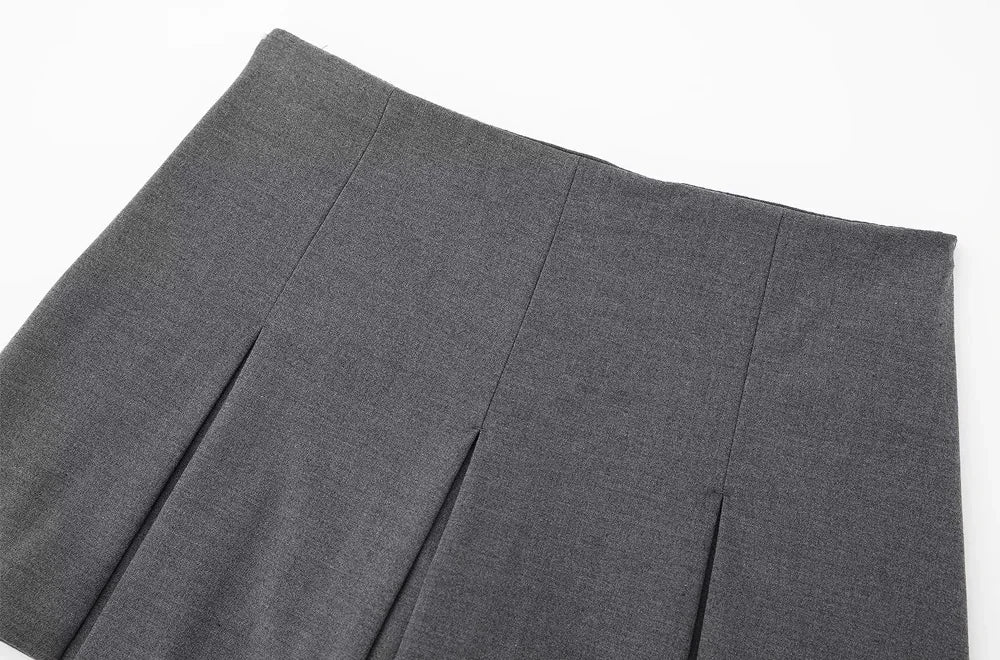 MUJER 2025 Pleated Skirt Shorts for Women High Waist Mini Shorts Women Summer Basic Skort for Women Holiday Casual Ladies Shorts