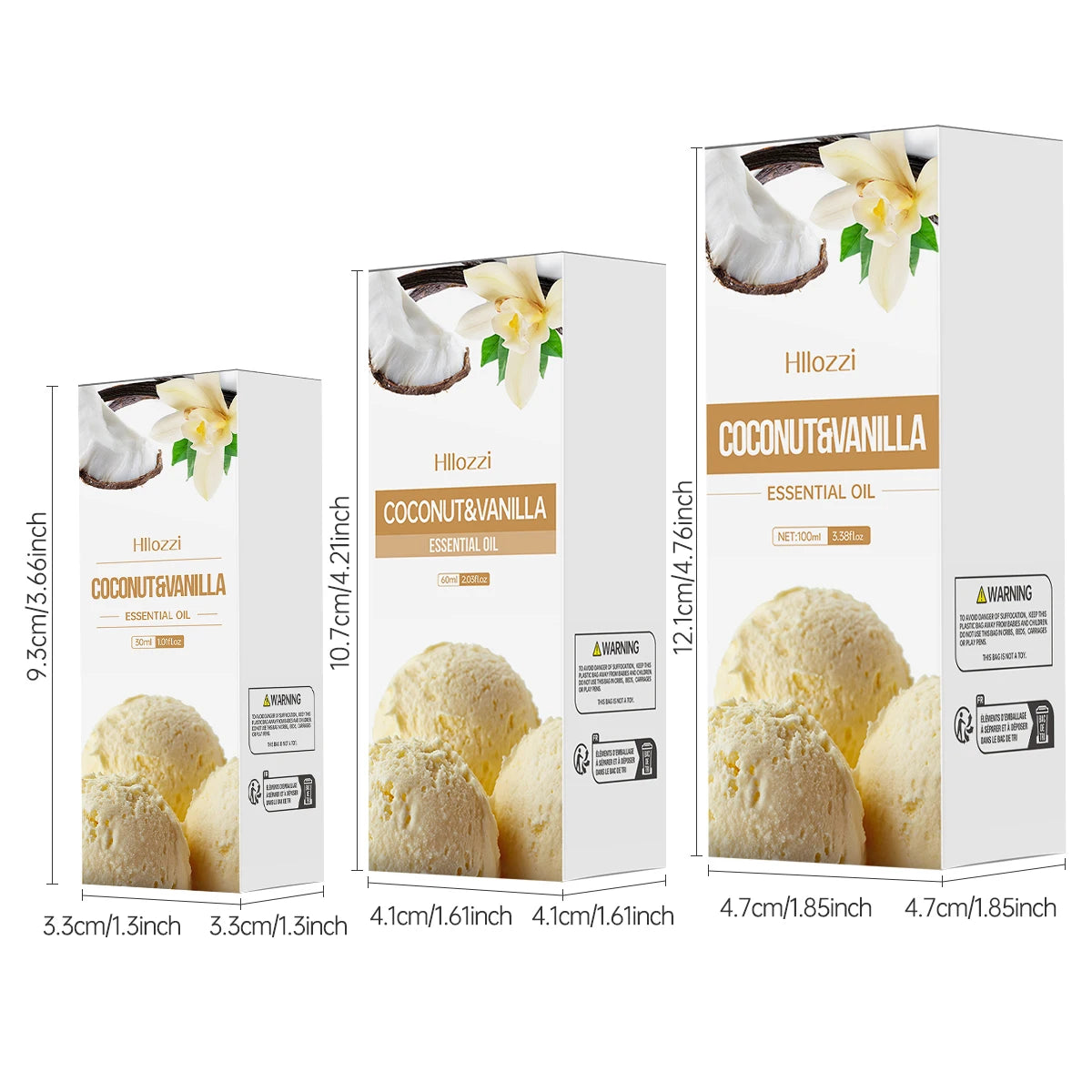 Coconut Vanilla Essential Oil Long-lasting Fragrance Aromatherapy Skin Care Hair Care All Skin Types