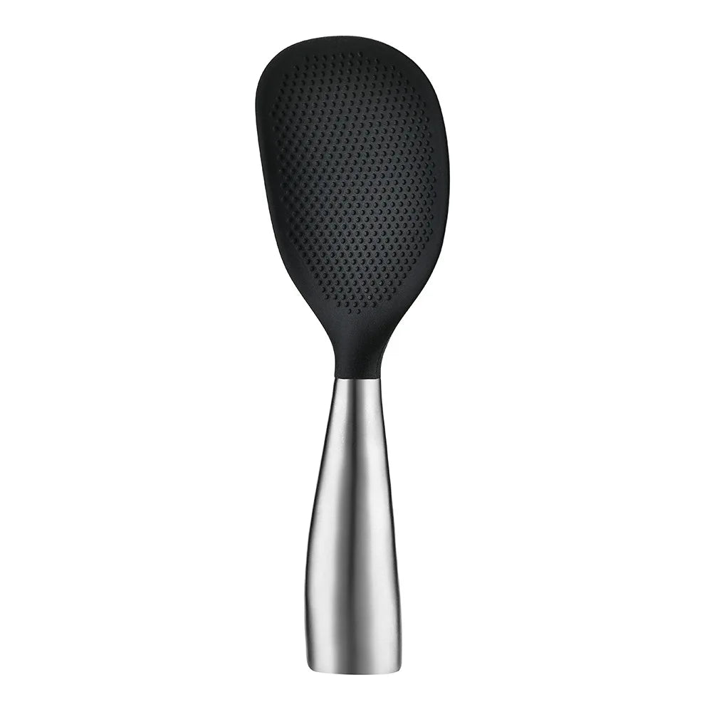 1Pcs Silicone Spoon Non-stick Cooking Spoon Anti-scalding Pot Rice High-temperature-resistant Spoon Durable Kitchen Gadgets